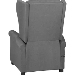 vidaXL Massagestoel stof lichtgrijs