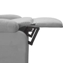 vidaXL Massagestoel stof lichtgrijs
