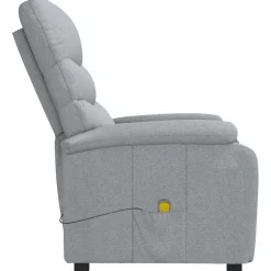 vidaXL Massagestoel stof lichtgrijs