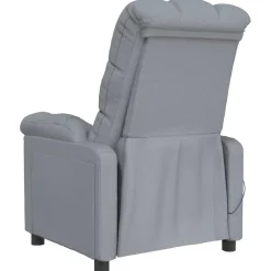 vidaXL Massagestoel stof lichtgrijs