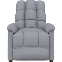 vidaXL Massagestoel stof lichtgrijs