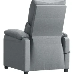 vidaXL Massagestoel stof lichtgrijs