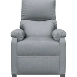 vidaXL Massagestoel stof lichtgrijs