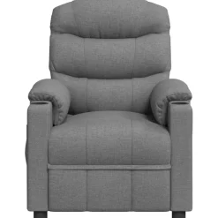 vidaXL Massagestoel stof lichtgrijs