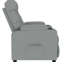 vidaXL Massagestoel stof lichtgrijs