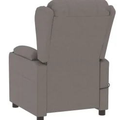 vidaXL Massagestoel stof taupe