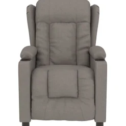 vidaXL Massagestoel stof taupe