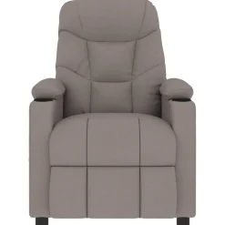 vidaXL Massagestoel stof taupe