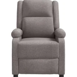 vidaXL Massagestoel stof taupe