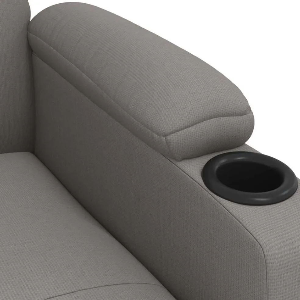 vidaXL Massagestoel stof taupe