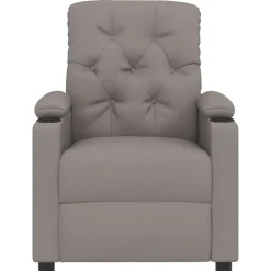 vidaXL Massagestoel stof taupe