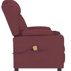 vidaXL Massagestoel stof wijnrood