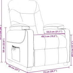 vidaXL Massagestoel stof zwart