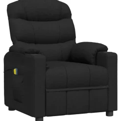 vidaXL Massagestoel stof zwart