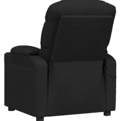 vidaXL Massagestoel stof zwart