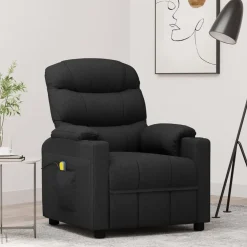 vidaXL Massagestoel stof zwart