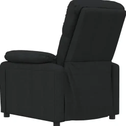 vidaXL Massagestoel stof zwart