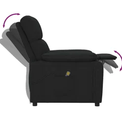 vidaXL Massagestoel stof zwart