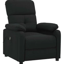 vidaXL Massagestoel stof zwart