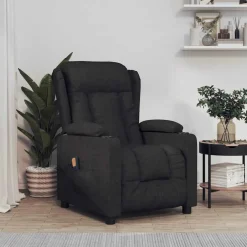 vidaXL Massagestoel stof zwart