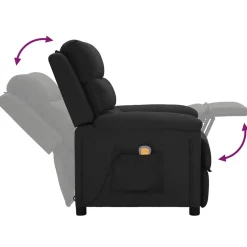 vidaXL Massagestoel stof zwart