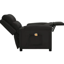 vidaXL Massagestoel stof zwart
