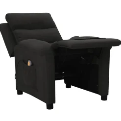 vidaXL Massagestoel stof zwart