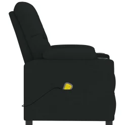 vidaXL Massagestoel stof zwart