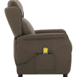 vidaXL Massagestoel Taupe 93.5 x 67.5 x 101.5 cm Stof