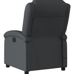 vidaXL Massagestoel van echt leer, zwart