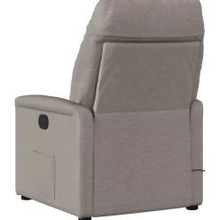 vidaXL Massagestoel verstelbaar stof taupe