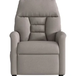 vidaXL Massagestoel verstelbaar stof taupe