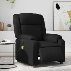 vidaXL Massagestoel verstelbaar elektrisch kunstleer zwart
