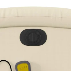 vidaXL Massagestoel verstelbaar elektrisch kunstleer crèmekleurig