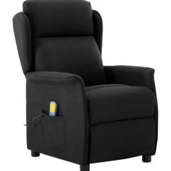 vidaXL Massagestoel Zwart 93.5 x 67.5 x 101.5 cm Stof