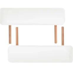 vidaXL Massagetafel 10 cm dik 2 zones inklapbaar wit