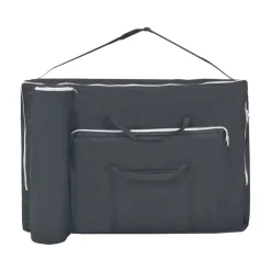 vidaXL Massagetafel- en krukset inklapbaar 3 zones 10 cm dik wit