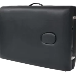 vidaXL Massagetafel- en krukset inklapbaar 3 zones 10 cm dik wit