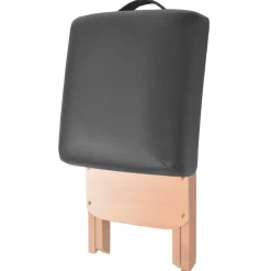 vidaXL Massagetafel- en krukset inklapbaar 3 zones 10 cm dik wit