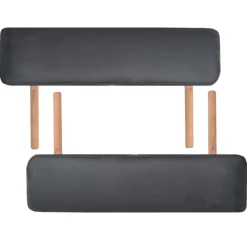 vidaXL Massagetafel- en krukset inklapbaar 3 zones 10 cm dik wit