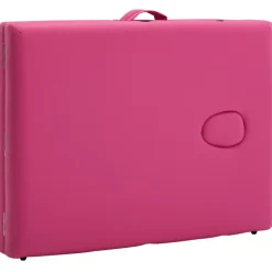 vidaXL Massagetafel inklapbaar 2 zones aluminum roze