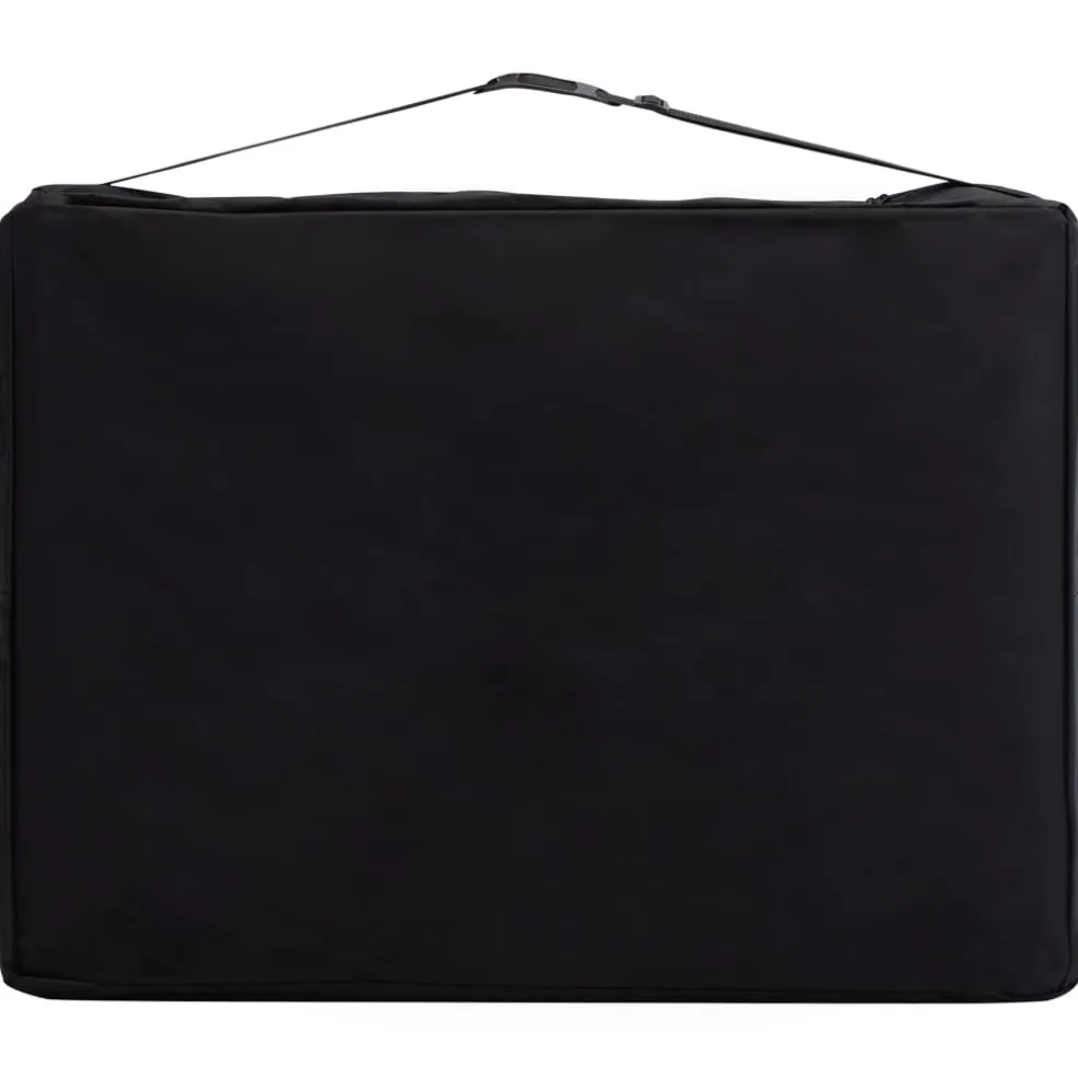 vidaXL Massagetafel inklapbaar 2 zones hout zwart en wit