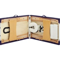 vidaXL Massagetafel inklapbaar 2 zones hout zwart en wit