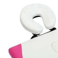 vidaXL Massagetafel inklapbaar 4 zones hout roze