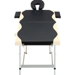 vidaXL Massagetafel inklapbaar 3 zones aluminum roze