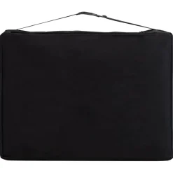 vidaXL Massagetafel inklapbaar 4 zones hout zwart en roze