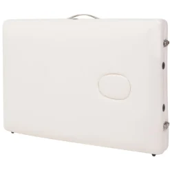 vidaXL Massagetafel inklapbaar 3 zones 10 cm dik wit
