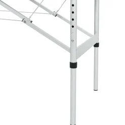 vidaXL Massagetafel met 4 zones inklapbaar aluminum frame zwart