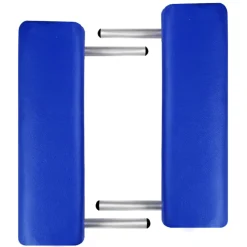 vidaXL Massagetafel met 2 zones inklapbaar aluminum frame blauw