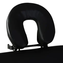 vidaXL Massagetafel met 2 zones inklapbaar aluminum frame zwart
